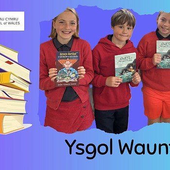 Ysgol Waunafwr students