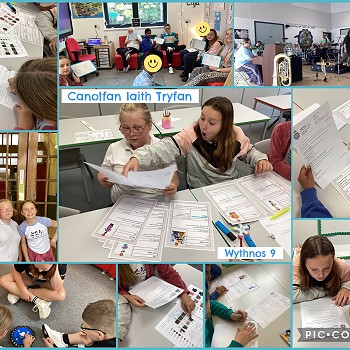 Collage of images from Ysgol Tryfan - week 9 activities