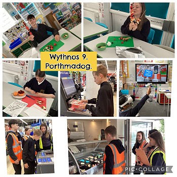 Collage of images from Ysgol Porthmadog - week 9 activities