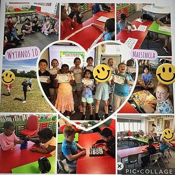 Collection of images of Maesincla children participating in different activities